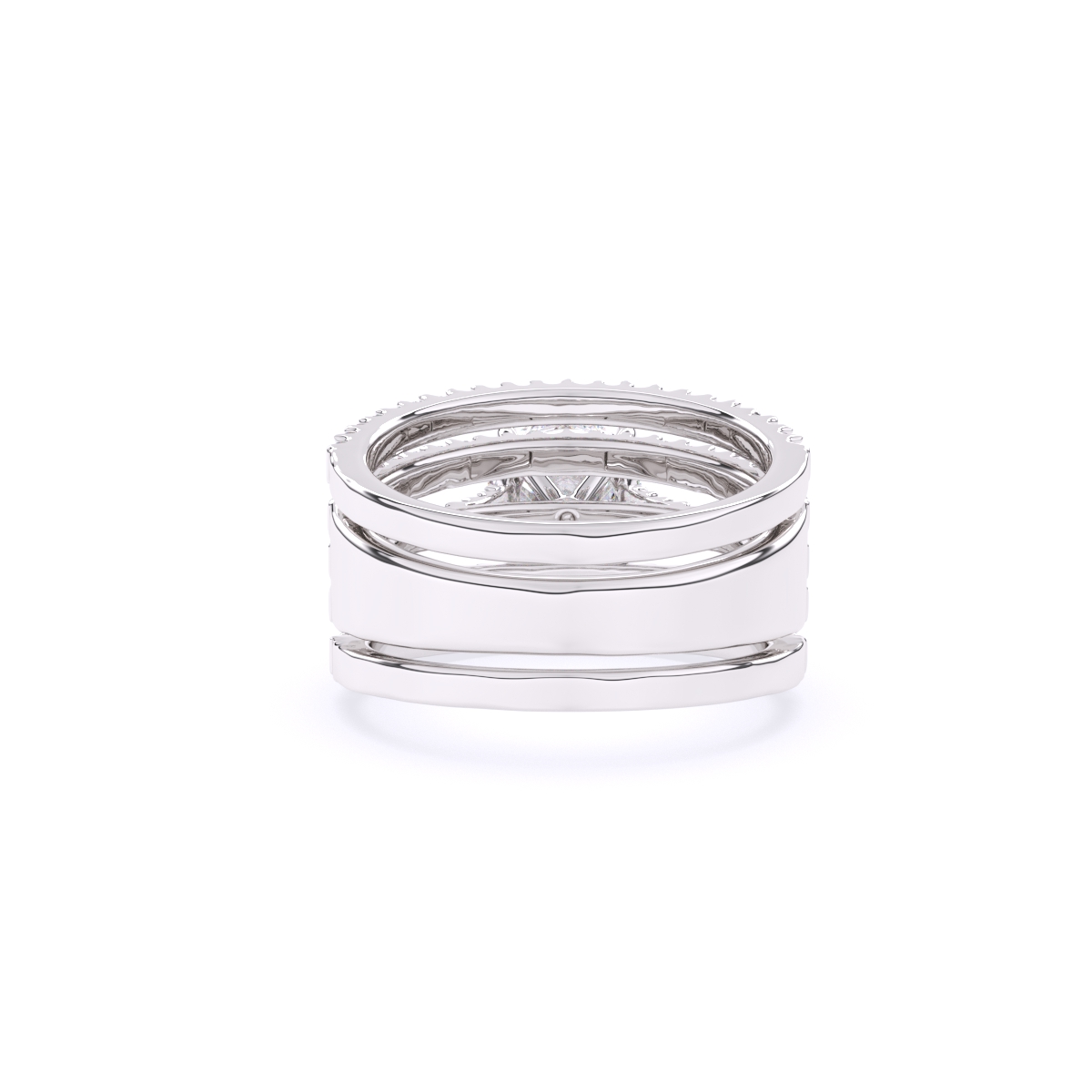 Sparkle Solitaire Five Band Engagement Ring